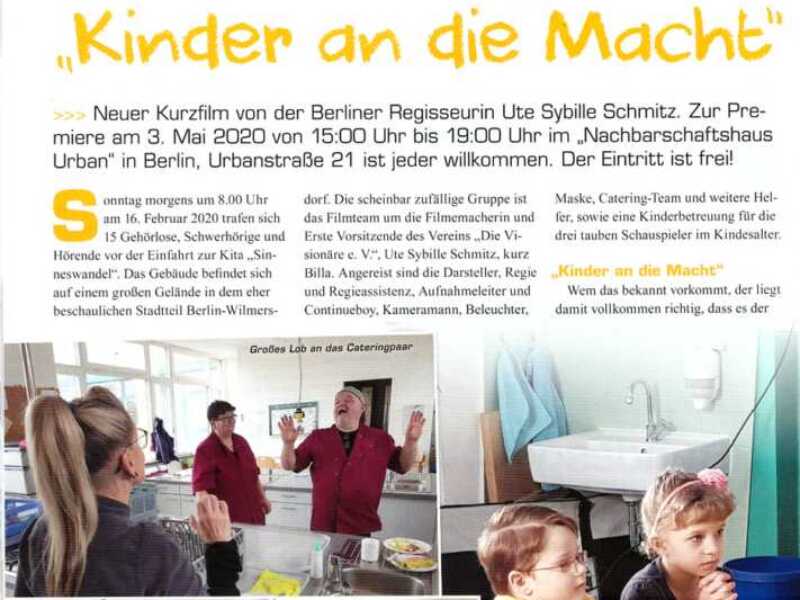 Life In Sight Nr. 111 / März 2020 - Vorschau - Kinder an die Macht Life In Sight Nr. 111 / März 2020 - Kinder an die Macht - Vorschau